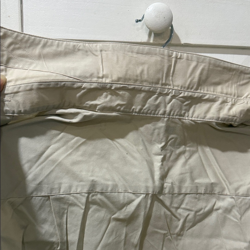 Marquise Men's Long Sleeve Dress Shirt in Light Cream - Picture 6 of 6